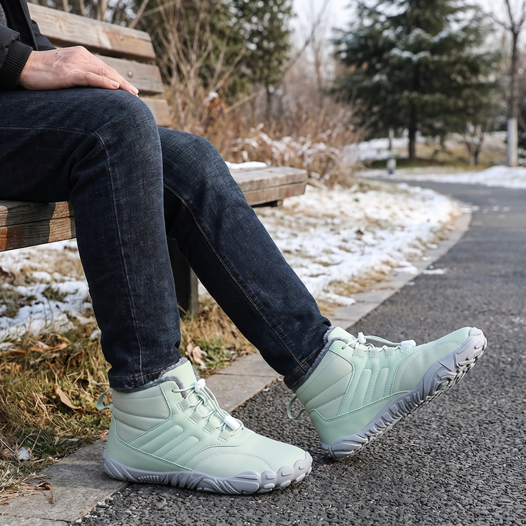 Barefoot Snow Boots — Fleece-Lined Ankle Boot, Wide Toe Box