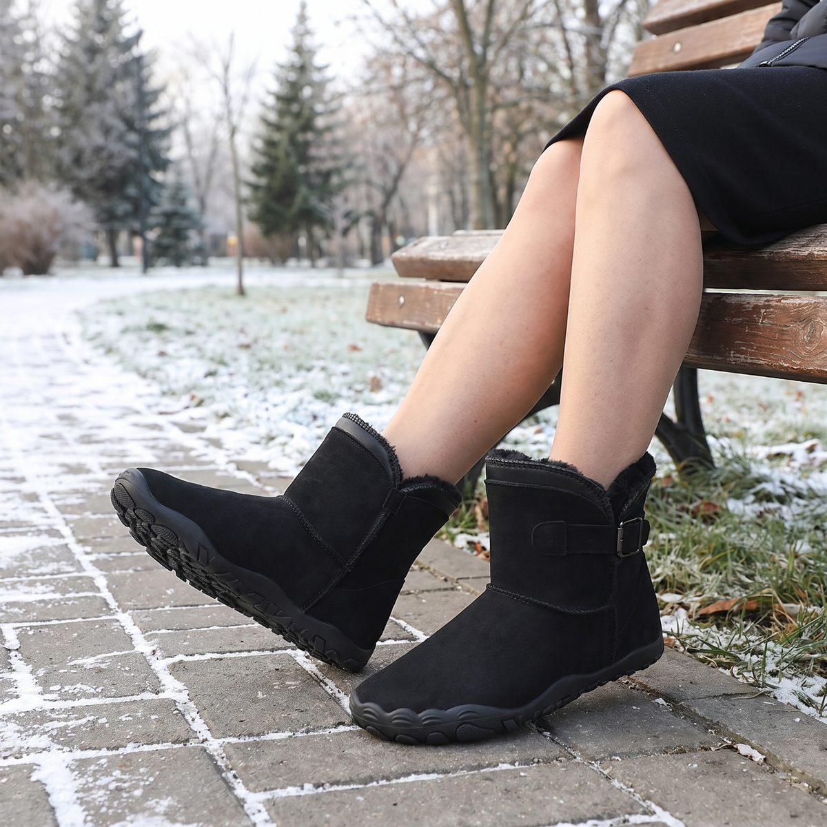 Barefoot Ankle Boots — Plush-Lined Winter Boot, Wide Toe Box — image 2