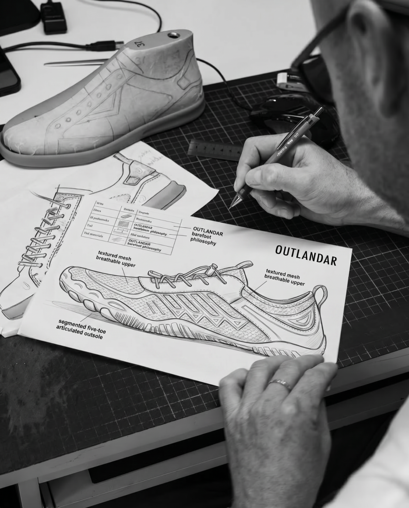 OUTLANDARS founder in workshop